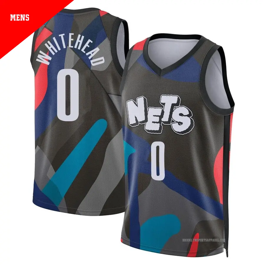 ＃0 Men's Dariq Whitehead Brooklyn Nets 2023/24 Swingman Black City Edition Jersey