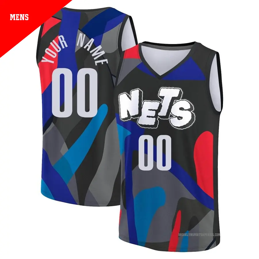 ＃00 Men's Custom Brooklyn Nets 2023/24 Fast Break Black City Edition Jersey
