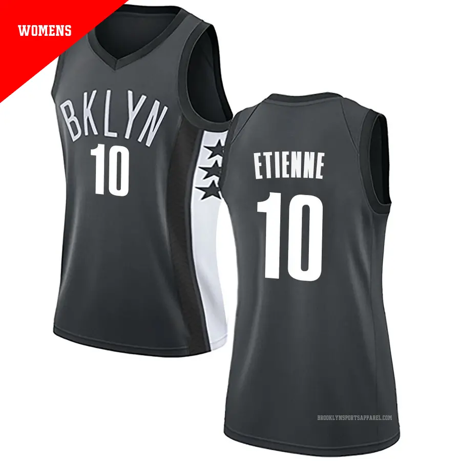 ＃10 Women's Tyson Etienne Brooklyn Nets Gray Swingman JerseyStatement Edition