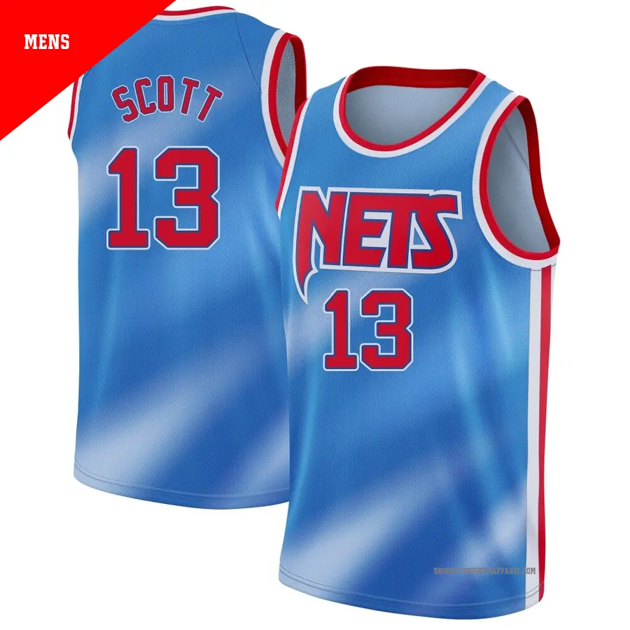 ＃13 Men's Trevon Scott Brooklyn Nets 2020/21 Swingman Blue Classic Edition Jersey