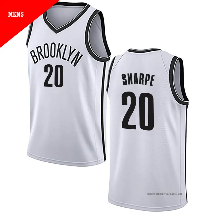 ＃20 Men's Day'Ron Sharpe Brooklyn Nets White Swingman JerseyAssociation Edition