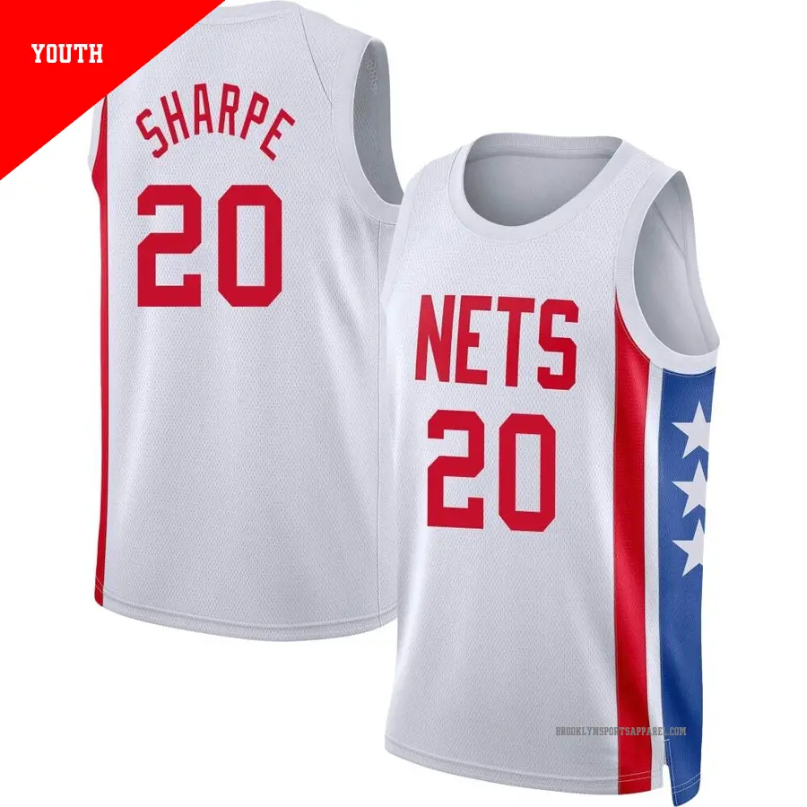 ＃20 Youth Day'Ron Sharpe Brooklyn Nets 2022/23 Swingman White Classic Edition Jersey