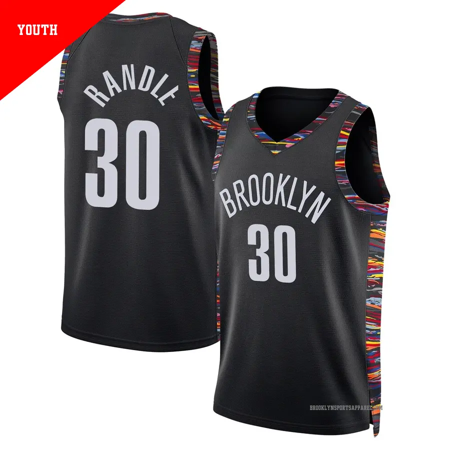 ＃30 Youth Julius Randle Brooklyn Nets 2025/26 Swingman Black City Edition Jersey