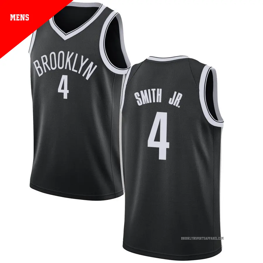 ＃4 Men's Dennis Smith Jr. Brooklyn Nets Black Swingman JerseyIcon Edition