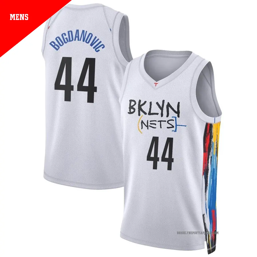＃44 Men's Bojan Bogdanovic Brooklyn Nets 2022/23 Swingman White City Edition Jersey