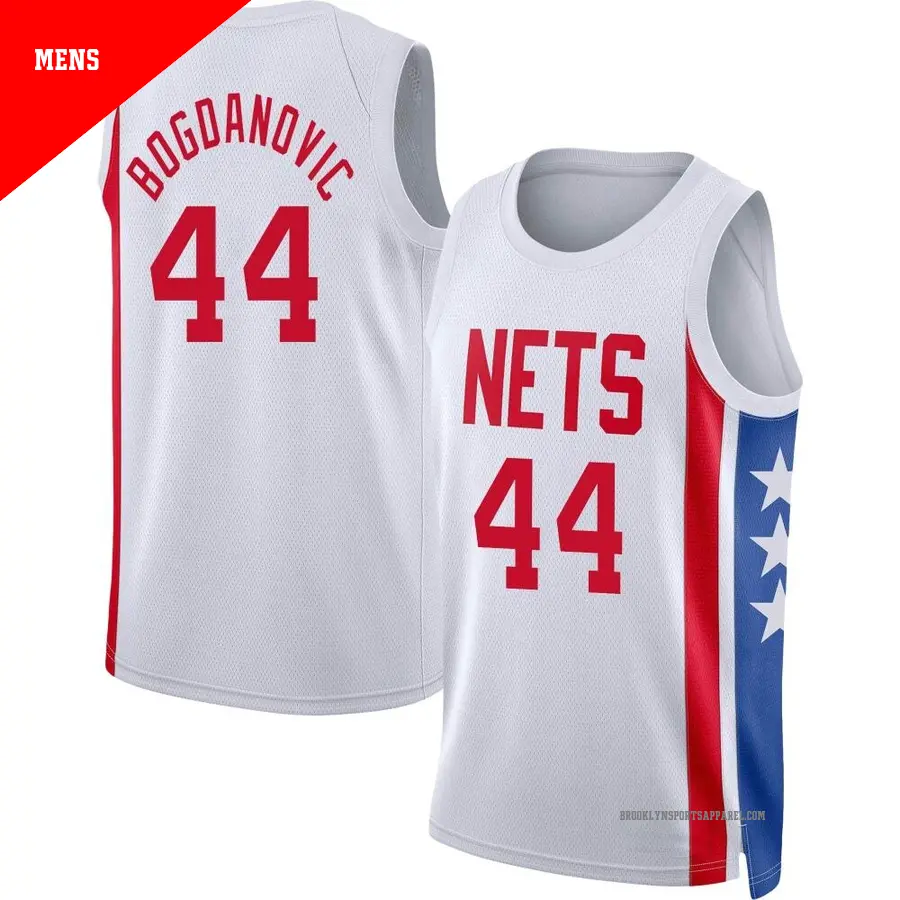 ＃44 Men's Bojan Bogdanovic Brooklyn Nets 2022/23 Swingman White Classic Edition Jersey