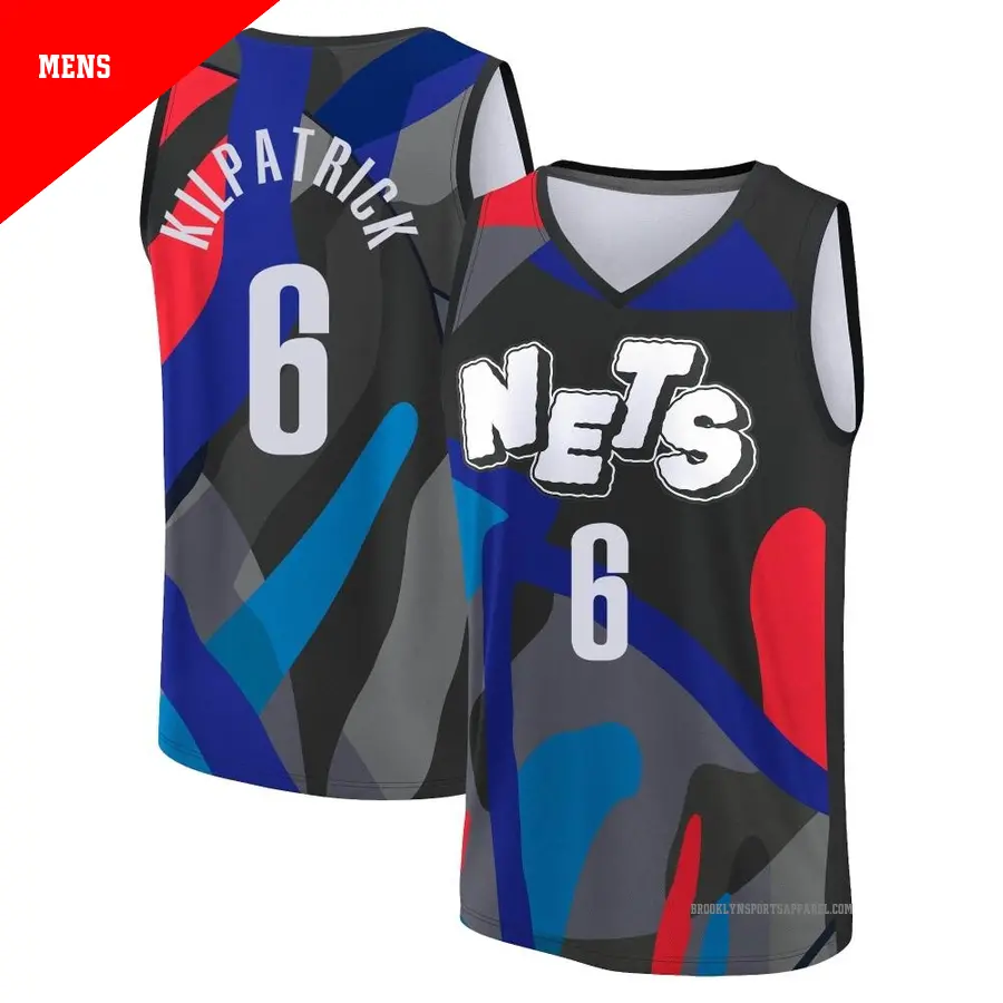 ＃6 Men's Sean Kilpatrick Brooklyn Nets 2023/24 Fast Break Black City Edition Jersey