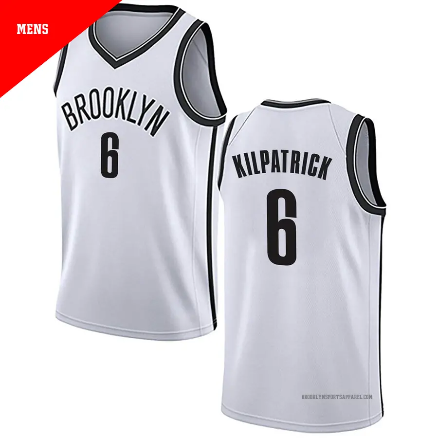 ＃6 Men's Sean Kilpatrick Brooklyn Nets White Swingman JerseyAssociation Edition