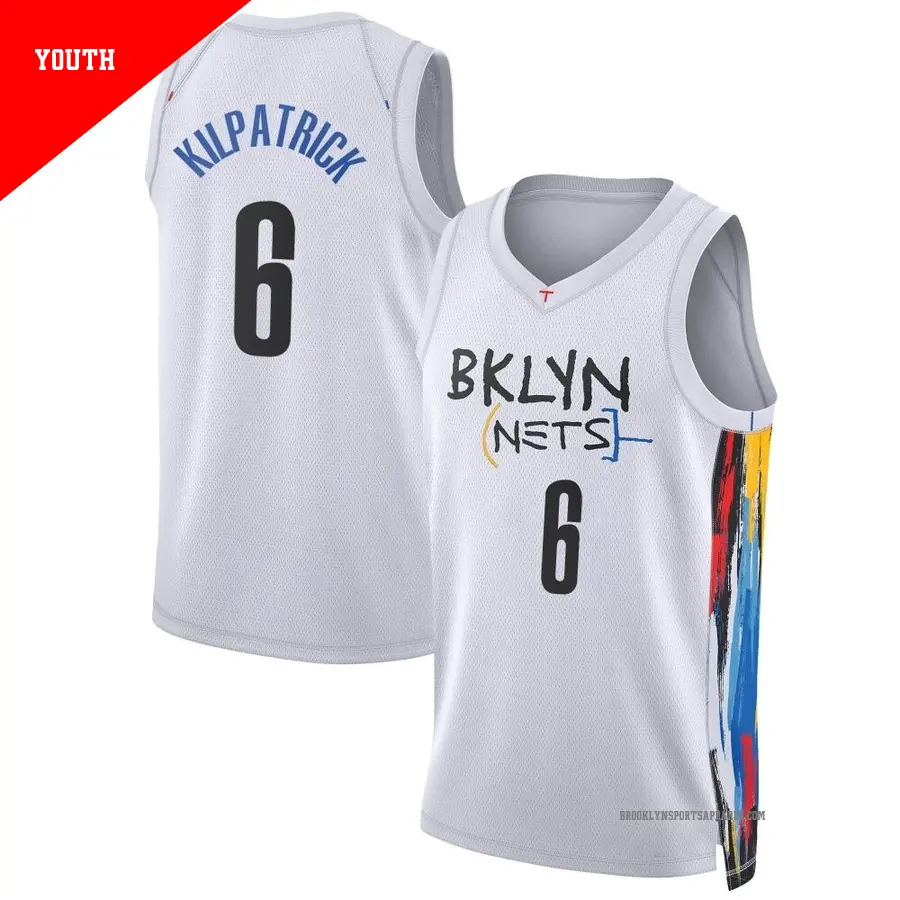 ＃6 Youth Sean Kilpatrick Brooklyn Nets 2022/23 Swingman White City Edition Jersey