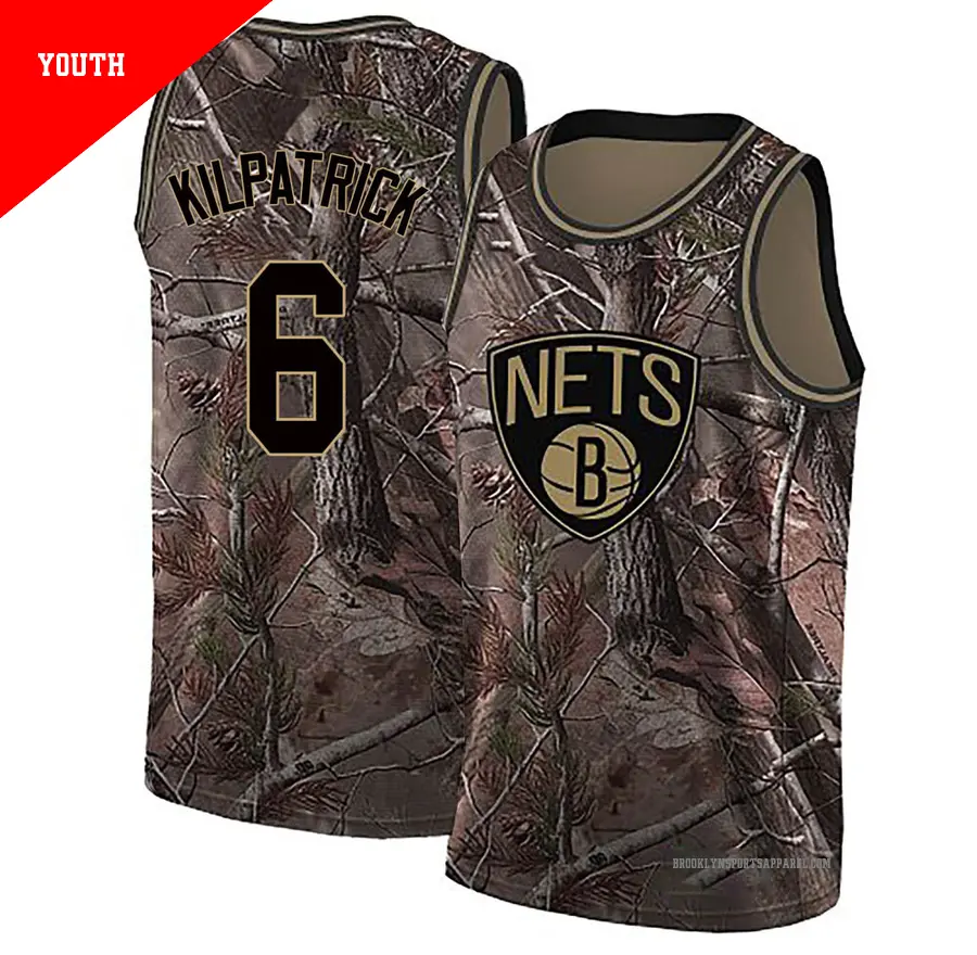 ＃6 Youth Sean Kilpatrick Brooklyn Nets Camo Swingman Realtree Collection Jersey