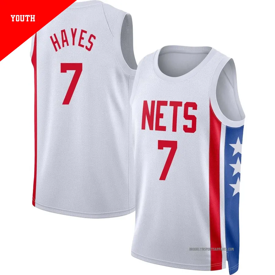 ＃7 Youth Killian Hayes Brooklyn Nets 2022/23 Swingman White Classic Edition Jersey