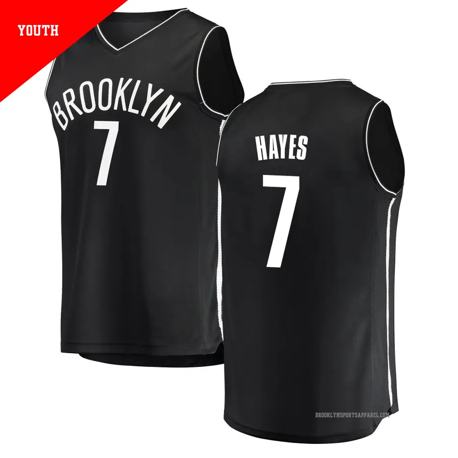 ＃7 Youth Killian Hayes Brooklyn Nets Black Fast Break JerseyIcon Edition